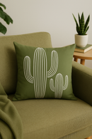 housse de coussin décorative à motif floral vert abstrait