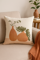 housse de coussin décorative à motif végétal 45x45 cm