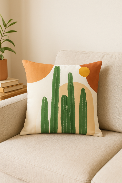 housse de coussin décorative à motif végétal pour canapé 45x45 cm - vue 2 sur 2