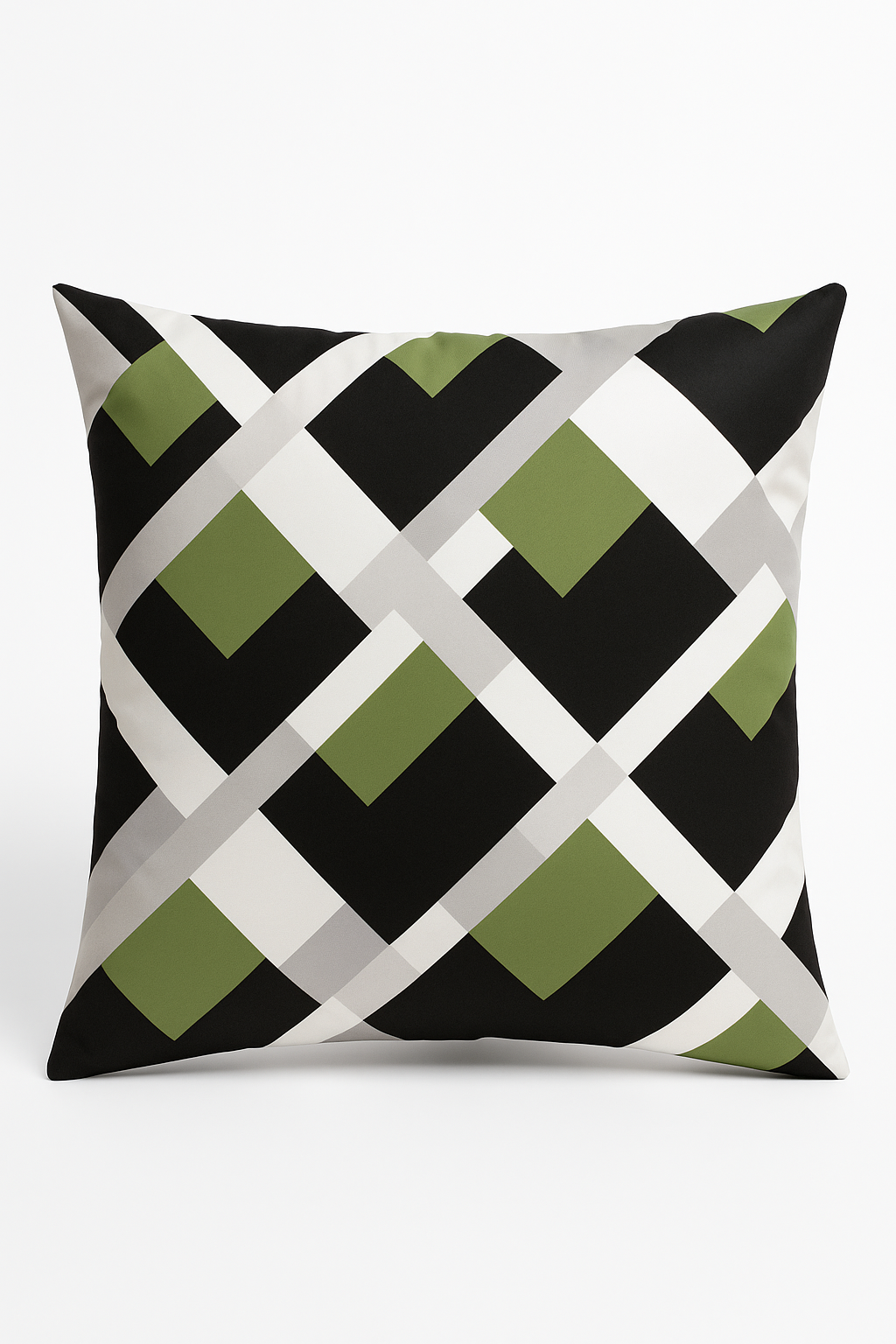 housse de coussin décorative à motifs de feuilles vertes