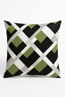 housse de coussin décorative à motifs de feuilles vertes