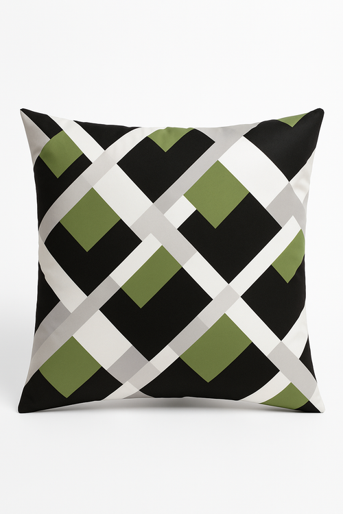 housse de coussin décorative à motifs de feuilles vertes