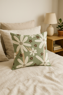 housse de coussin décorative à motifs de feuilles vertes