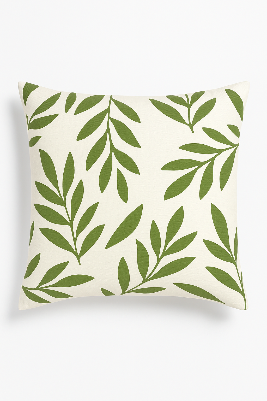 housse de coussin décorative à motifs de feuilles vertes