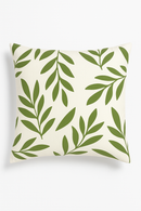 housse de coussin décorative à motifs de feuilles vertes