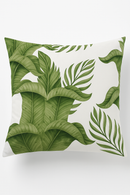 housse de coussin décorative à motifs de feuilles vertes