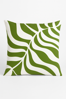 housse de coussin décorative à motifs de feuilles vertes