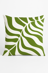 housse de coussin décorative à motifs de feuilles vertes