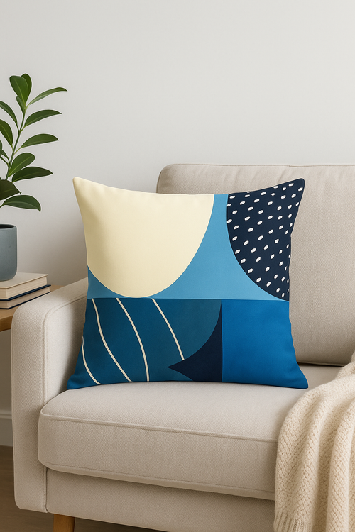 housse de coussin décorative abstraite nordique pour le salon - vue 2 sur 2