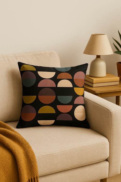 housse de coussin décorative abstraite nordique pour votre salon - vue 2 sur 2