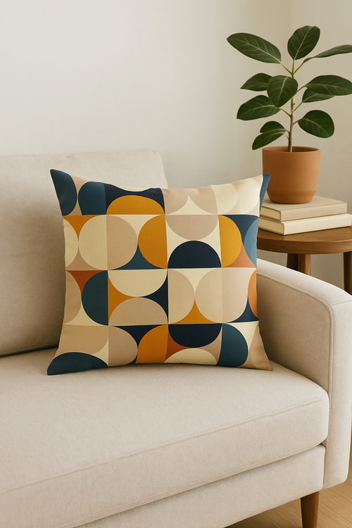 housse de coussin décorative abstraite style nordique pour salon - vue 2 sur 2