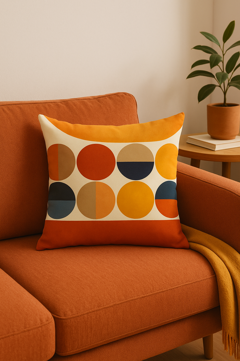 housse de coussin décorative abstraite style nordique pour salon - vue 2 sur 2