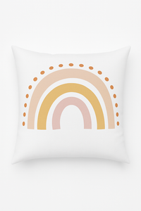 housse de coussin décorative arc-en-ciel dessin animé pour canapé