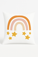 housse de coussin décorative arc-en-ciel et géométrique