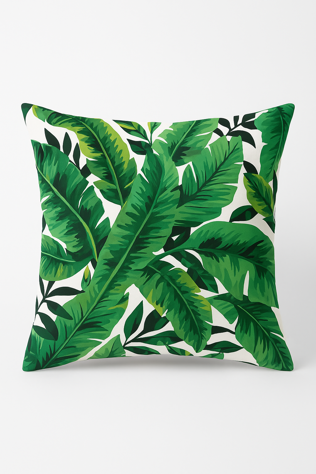 housse de coussin décorative avec cactus et plantes tropicales