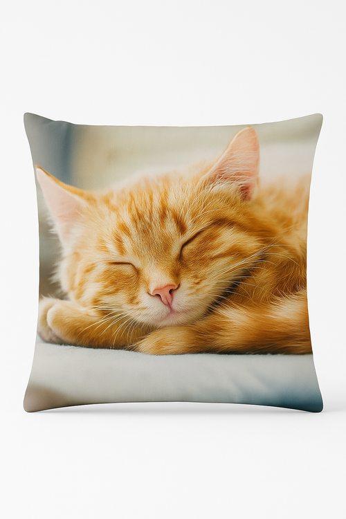 housse de coussin décorative avec motif chat mignon