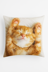 housse de coussin décorative avec motif chat mignon
