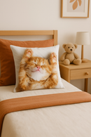 housse de coussin décorative avec motif chat mignon