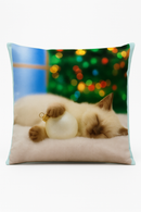 housse de coussin décorative avec motif chat mignon