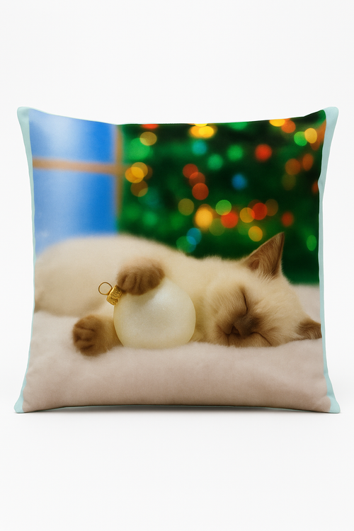 housse de coussin décorative avec motif chat mignon