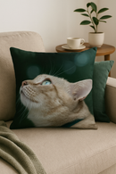 housse de coussin décorative avec motif chat mignon