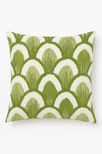 housse de coussin décorative avec motif feuilles vertes