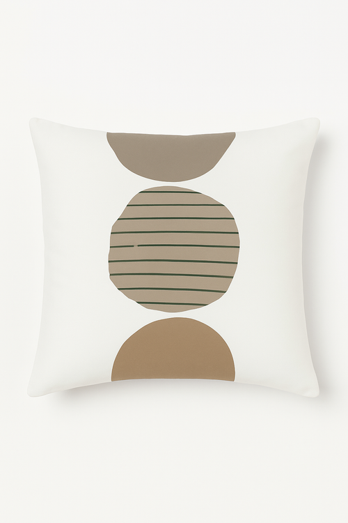 housse de coussin décorative avec motif feuilles vertes