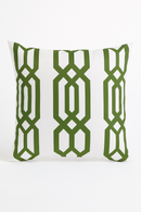 housse de coussin décorative avec motifs de feuilles vertes