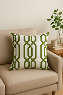 housse de coussin décorative avec motifs de feuilles vertes