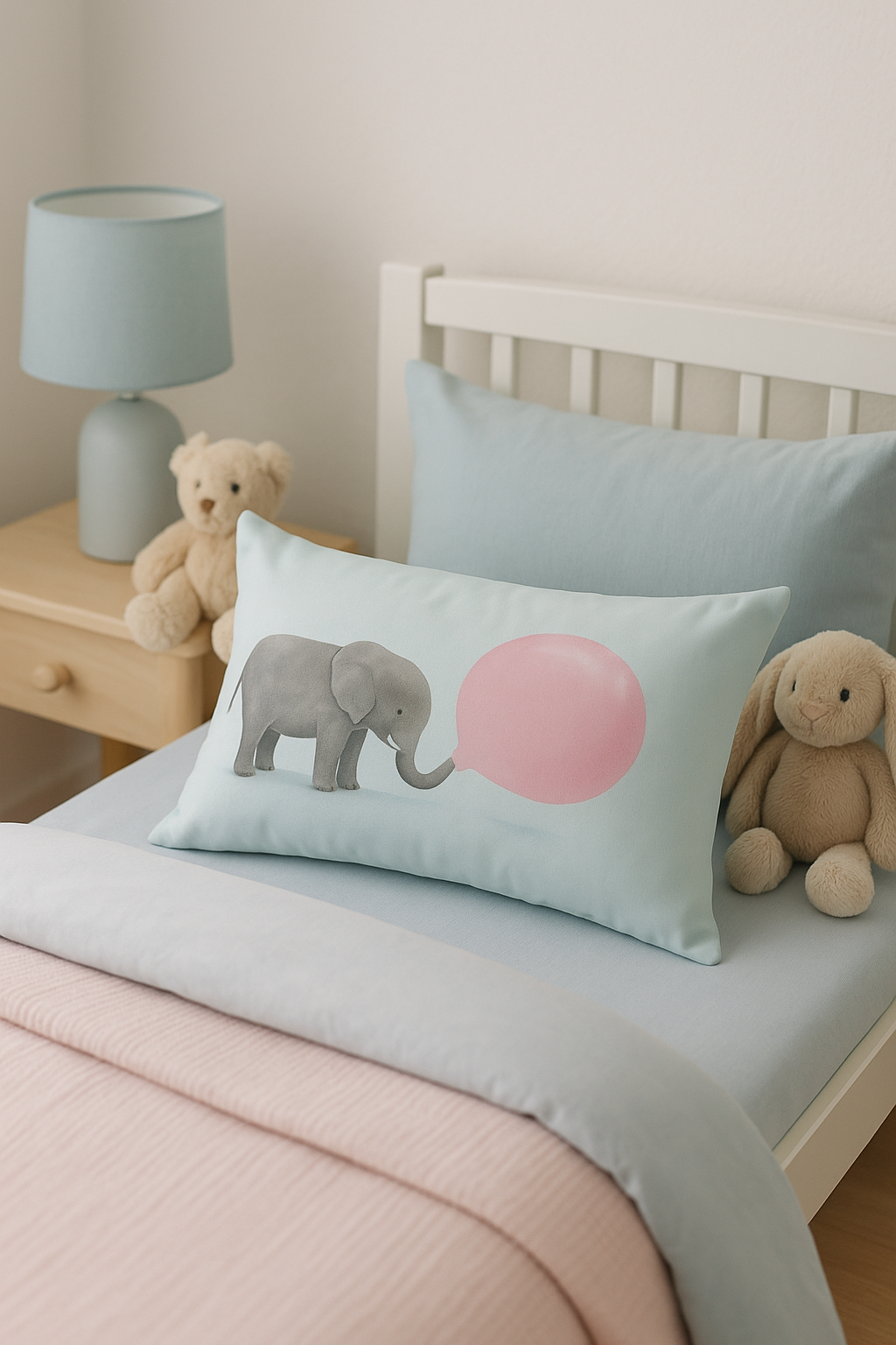 housse de coussin décorative avec motifs de petits animaux - vue 2 sur 2