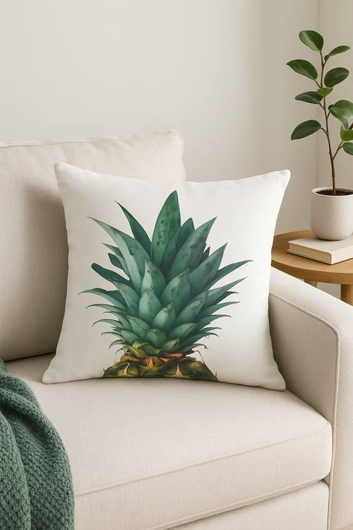 housse de coussin décorative cactus monstera et plantes tropicales - vue 2 sur 2
