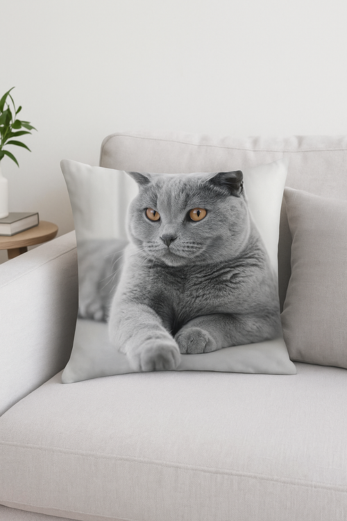 housse de coussin décorative chat mignon pour intérieur - vue 2 sur 2