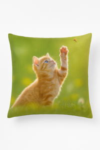 housse de coussin décorative chat mignon pour intérieur