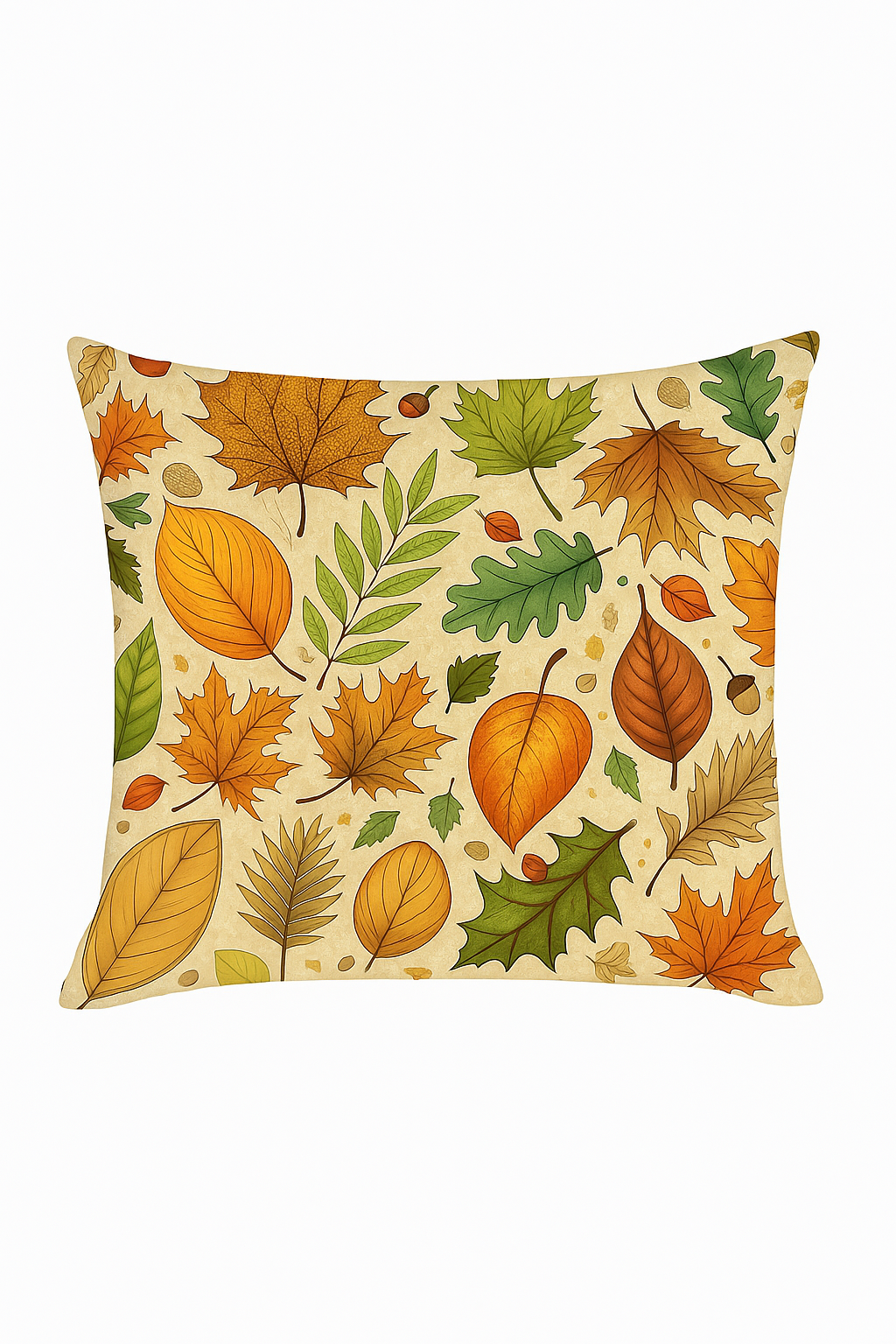 housse de coussin décorative feuilles dautomne et citrouilles