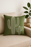 housse de coussin décorative feuilles vertes créatives pour intérieur