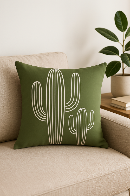 housse de coussin décorative feuilles vertes créatives pour intérieur - vue 2 sur 2