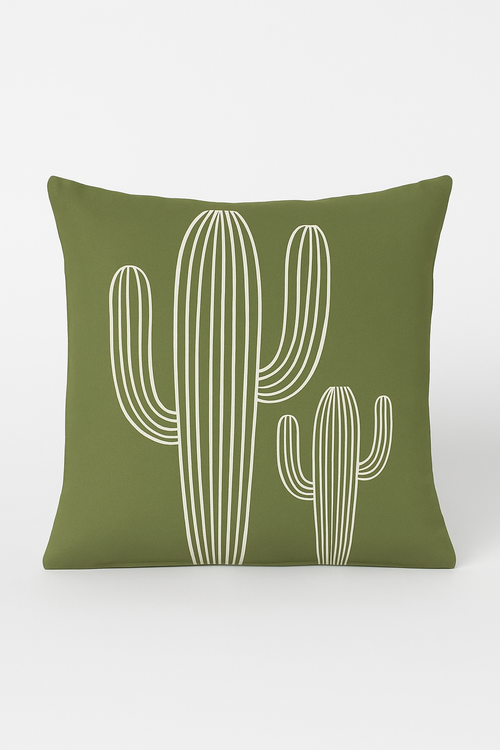 housse de coussin décorative feuilles vertes créatives pour intérieur