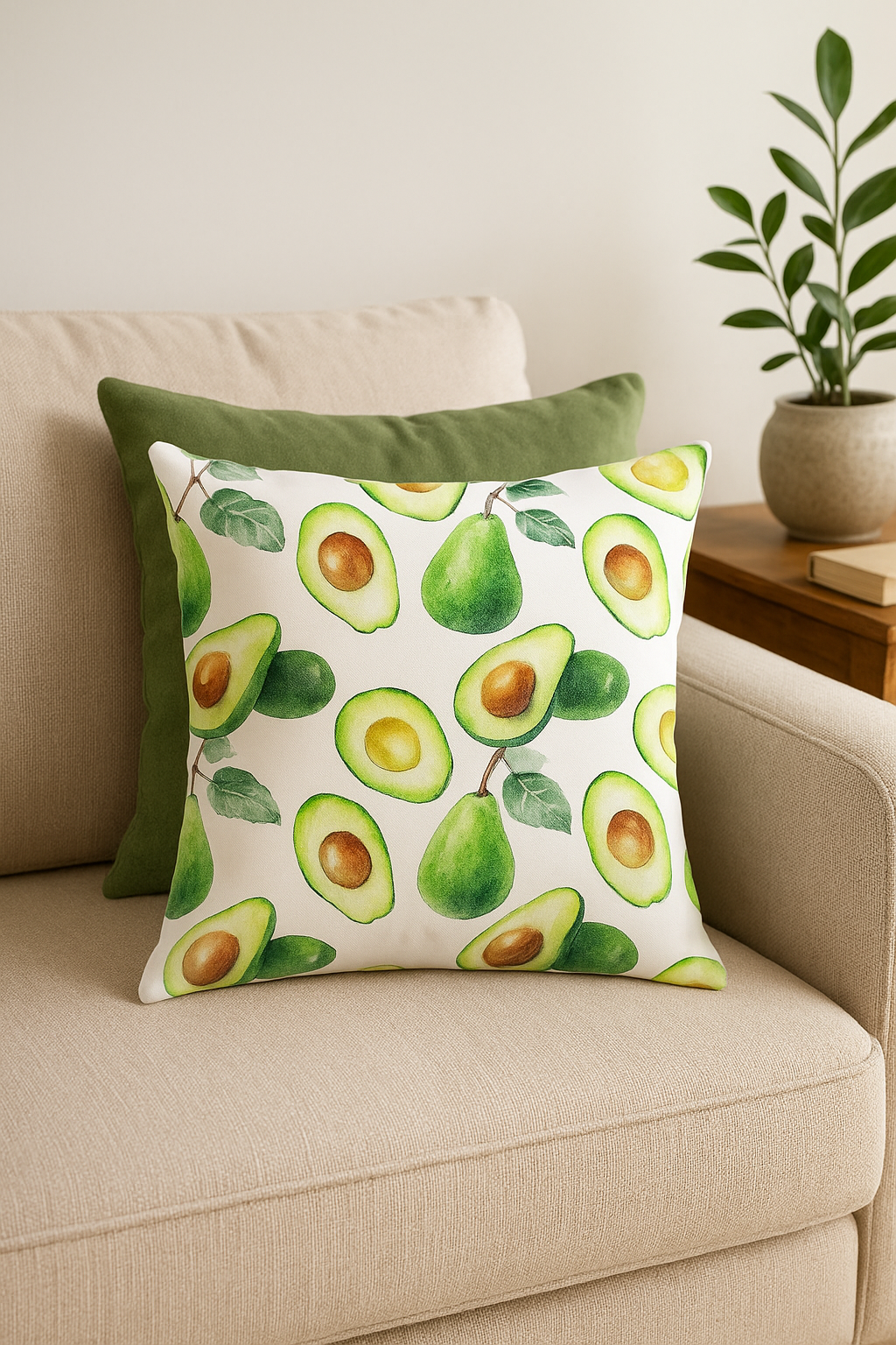 housse de coussin décorative fruits d'été colorés pour canapé