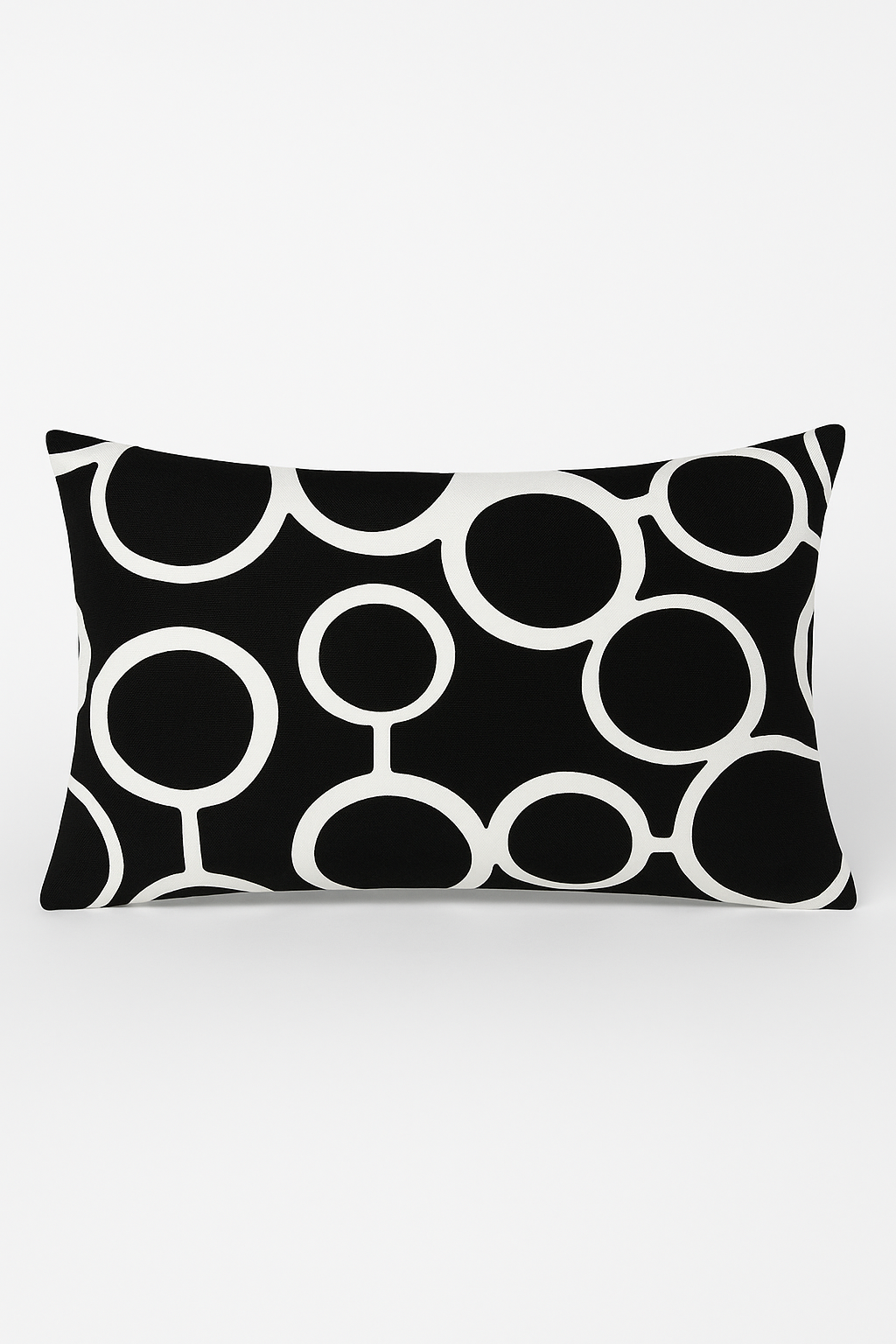 housse de coussin décorative géométrique noir et blanc