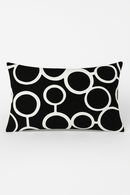 housse de coussin décorative géométrique noir et blanc