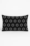 housse de coussin décorative géométrique noir et blanc