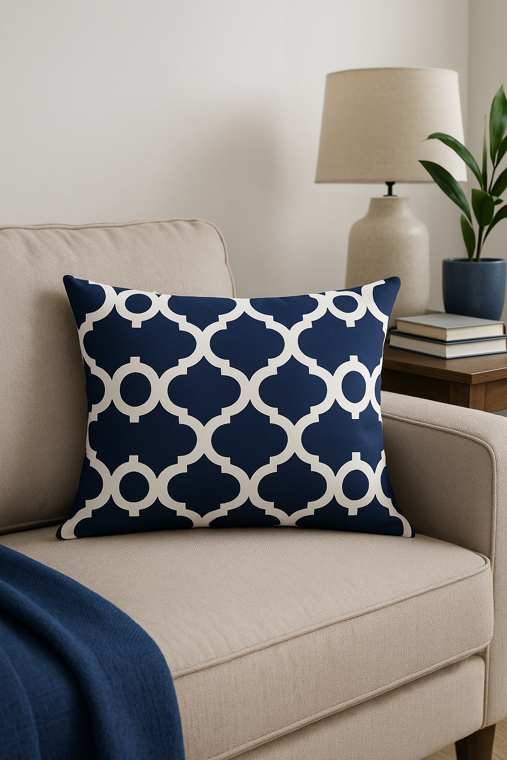 housse de coussin décorative géométrique noir et jaune 30 x 50 cm - vue 2 sur 2
