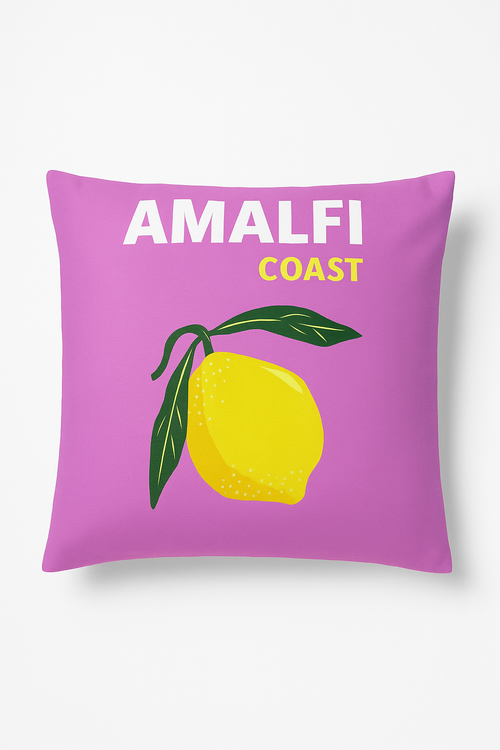 housse de coussin décorative luxe motif citron abstrait