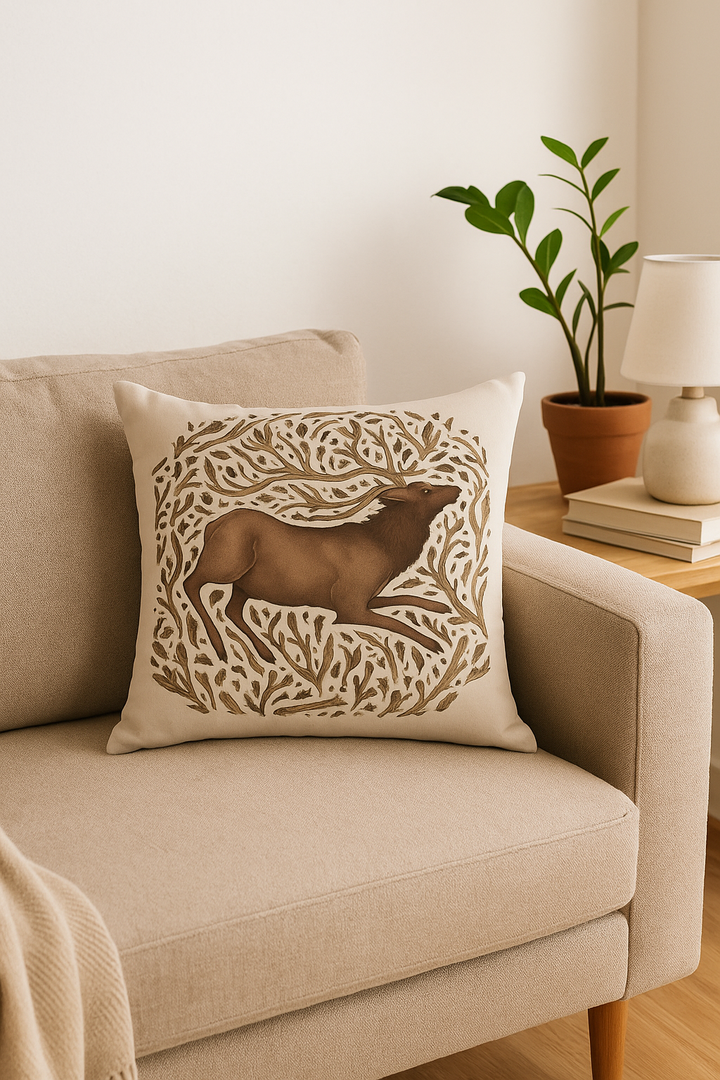 housse de coussin décorative motif animaux colorés pour intérieur