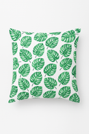 housse de coussin décorative motif cactus et plantes tropicales