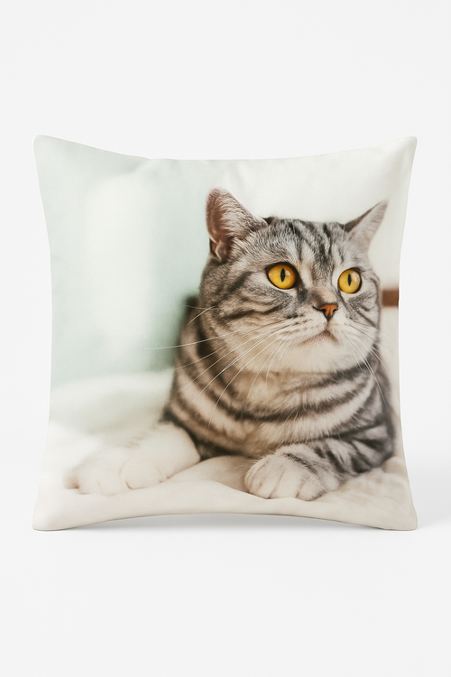 housse de coussin décorative motif chat mignon pour intérieur