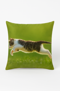 housse de coussin décorative motif chat mignon pour intérieur