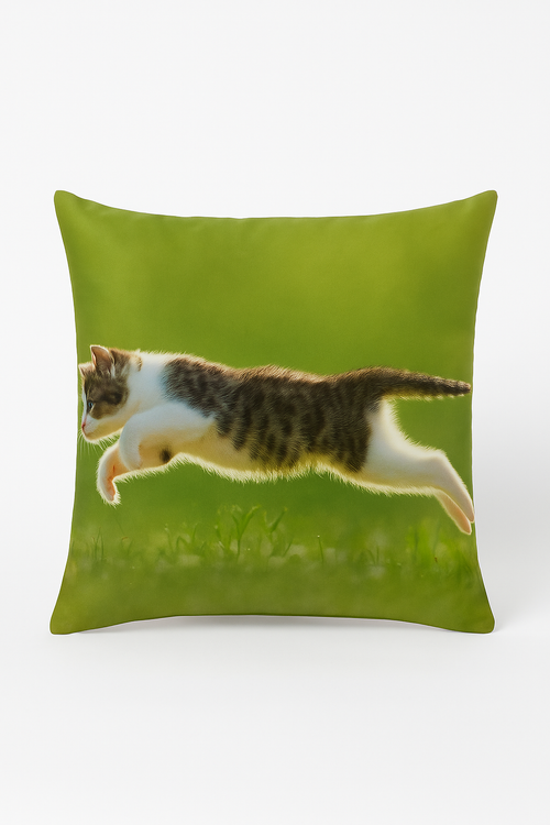 housse de coussin décorative motif chat mignon pour intérieur