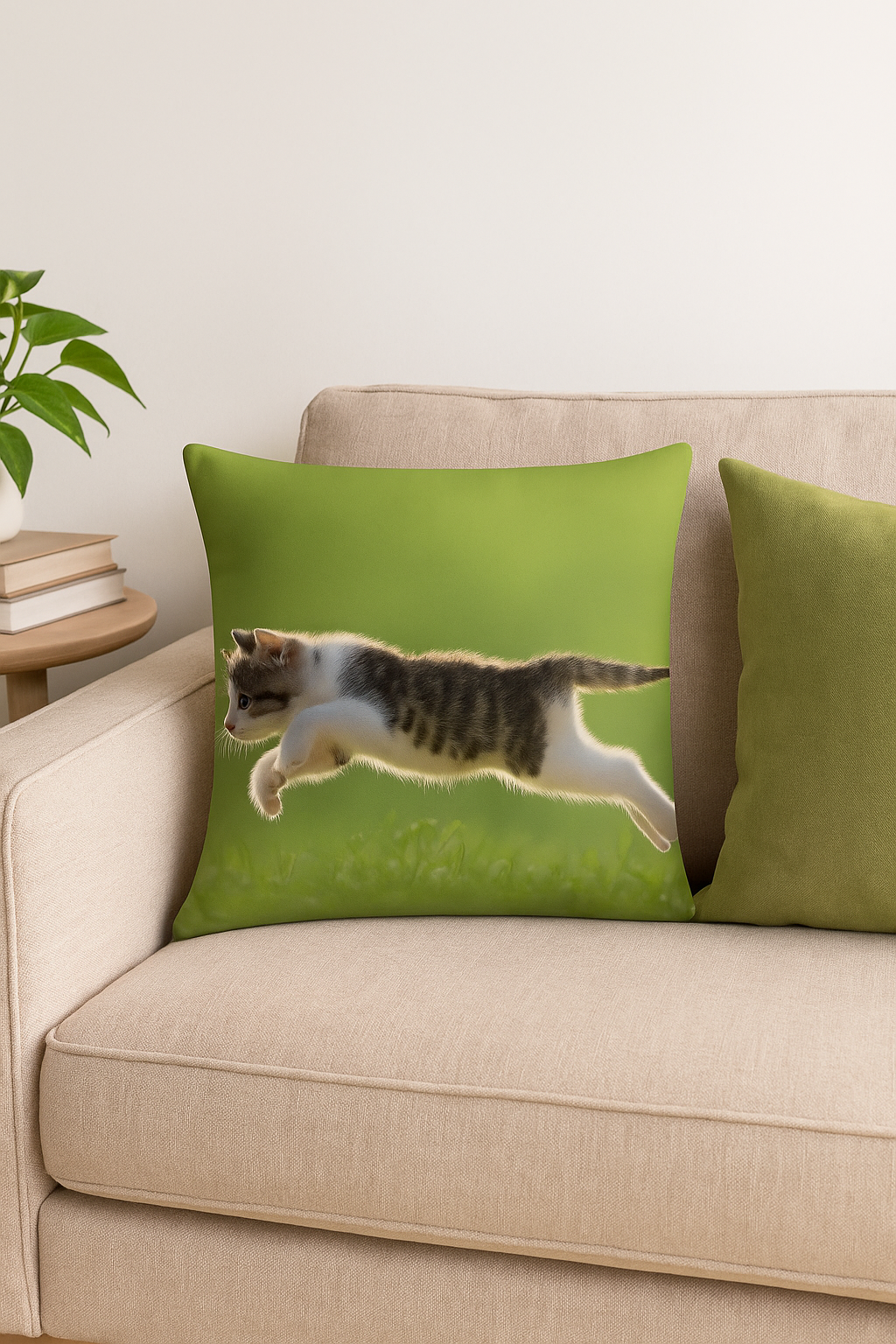 housse de coussin décorative motif chat mignon pour intérieur - vue 2 sur 2