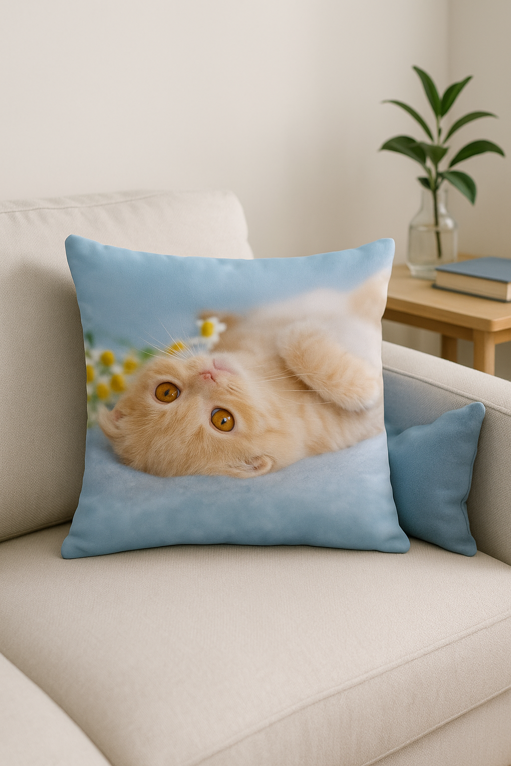 housse de coussin décorative motif chat mignon pour votre espace - vue 2 sur 2